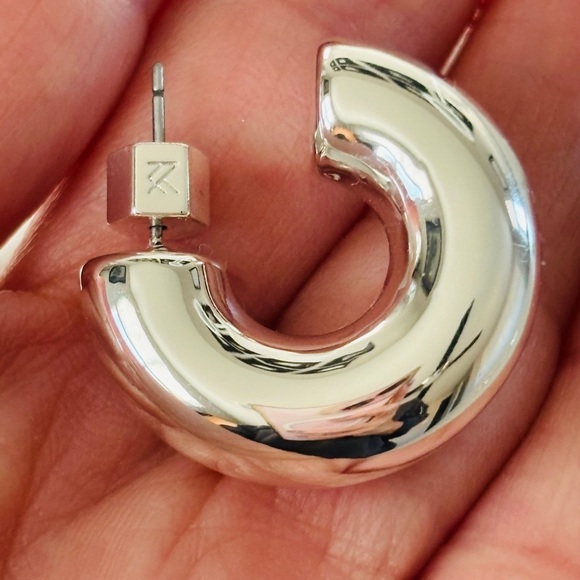 Miranda Frye Silver Hoop Earrings - Picture 2 of 6